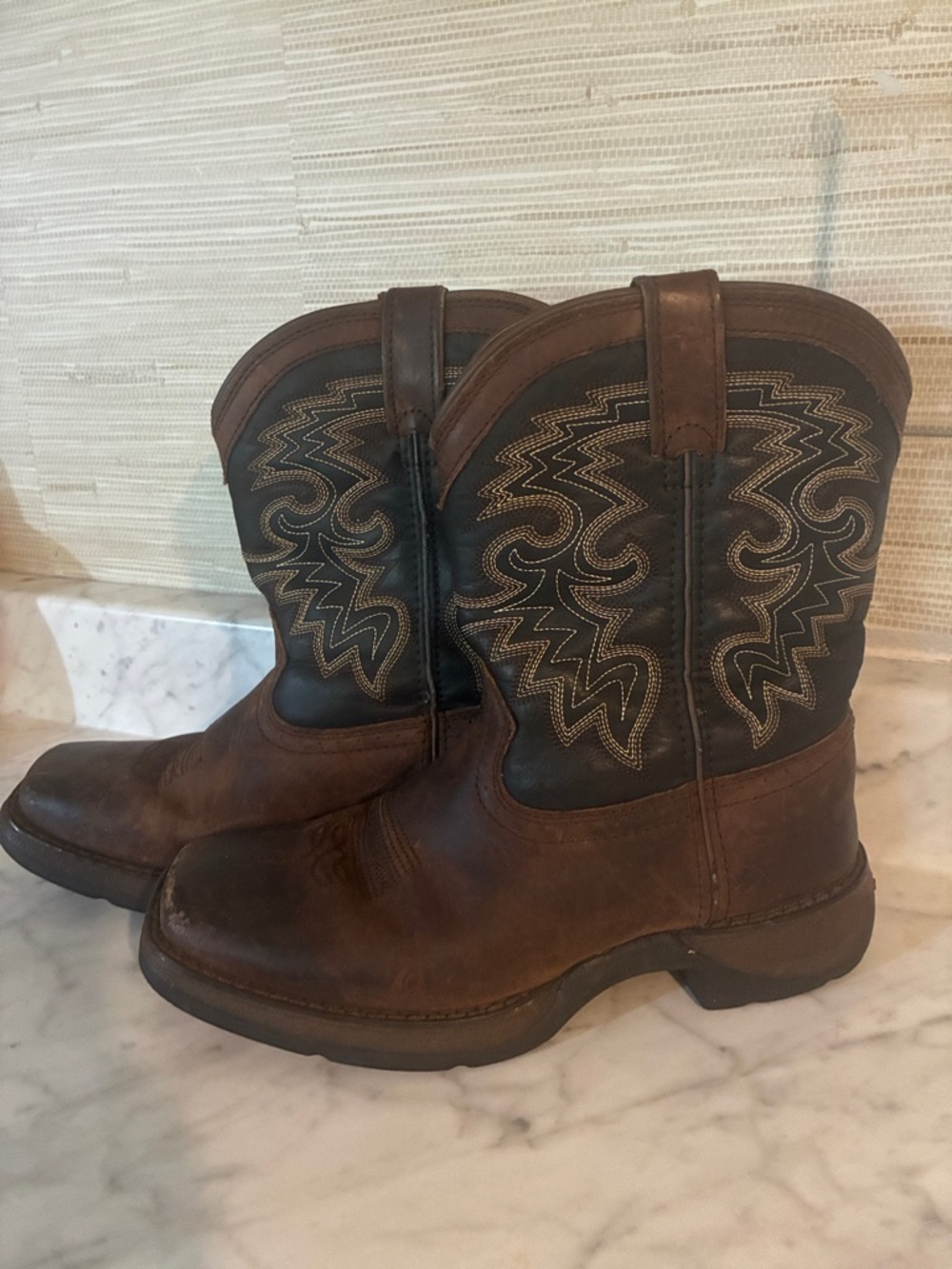 Durango Brown and Black Kids Western Boots